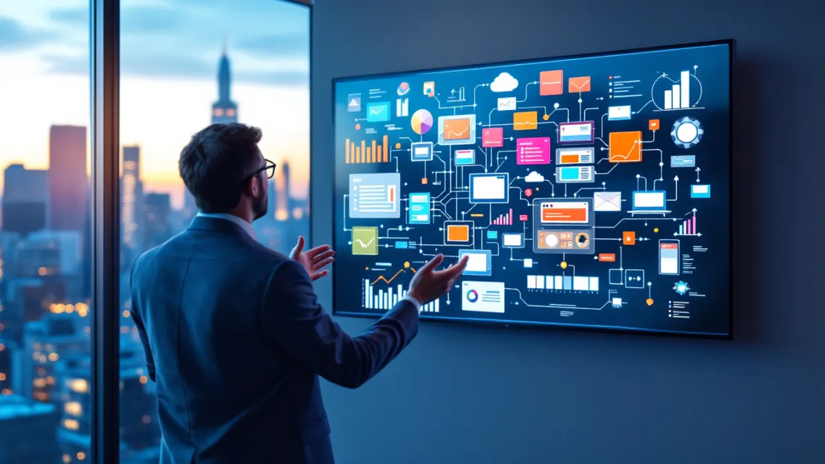 A Brainstack consultant presenting an architecture decision roadmap to executives
