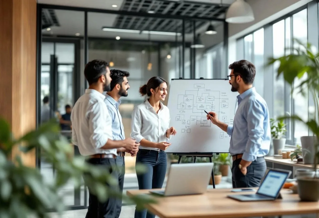 Brainstack Technologies team collaborating on software projects